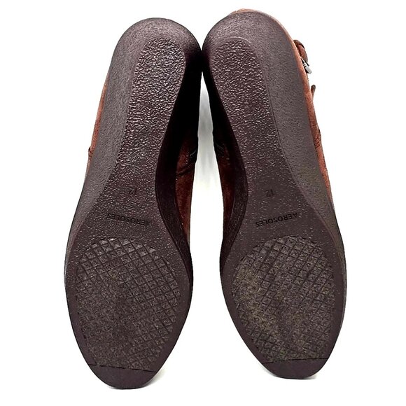 Aerosoles Bradley Wedge Zip-Up Ankle Bootie Brown Women's Size 12 - Picture 11 of 12